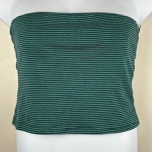 Blue Riot XO Green Striped Tube Top XL ALS1129 Limited Edition Strapless Crop